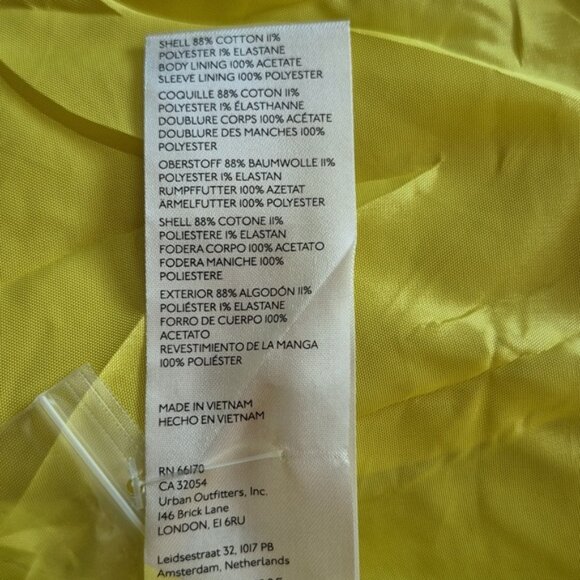 MAEVE by Anthropologie Cropped Yellow Double Breasted Blazer - Picture 9 of 9